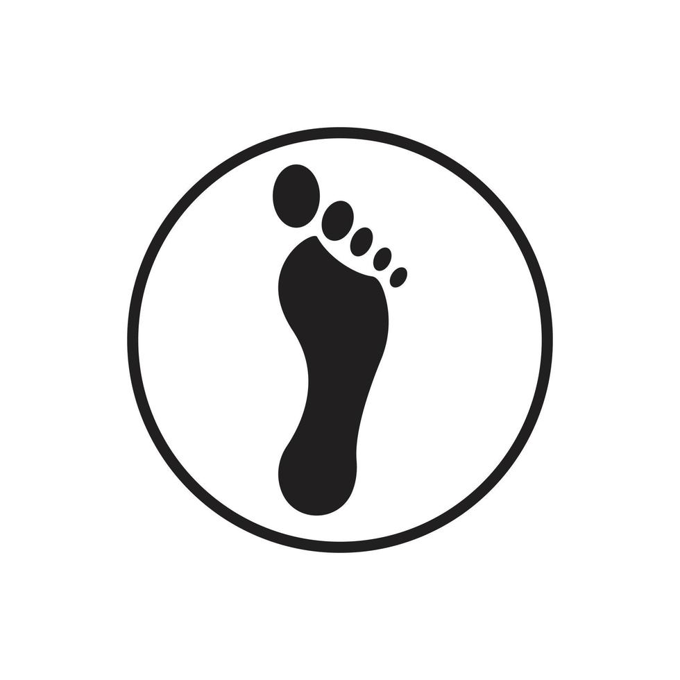 footprint silhouette vector logo icon.