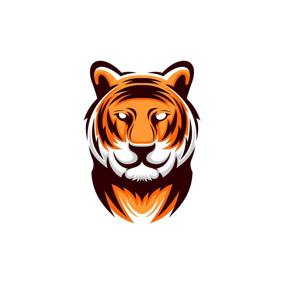 animal tiger head creative logo design vector