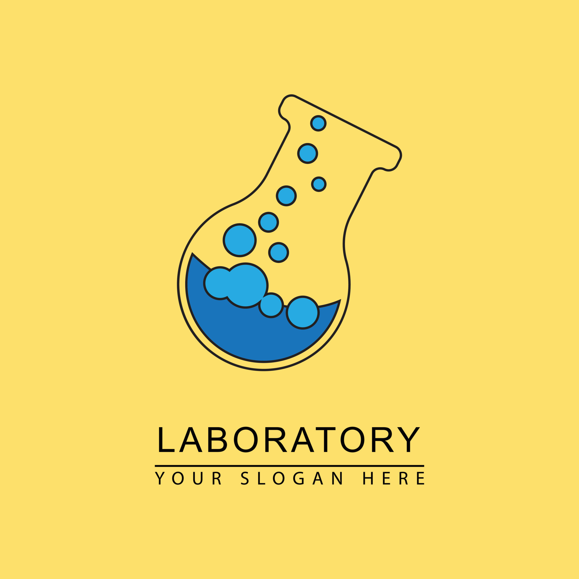 Lab bottle logo design vector image 17205126 Vector Art at Vecteezy