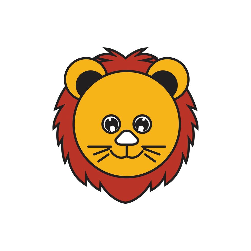 abstract lion vector logo icon.
