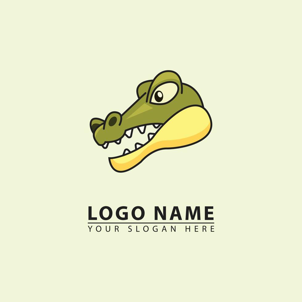 vector crocodile head logo icon