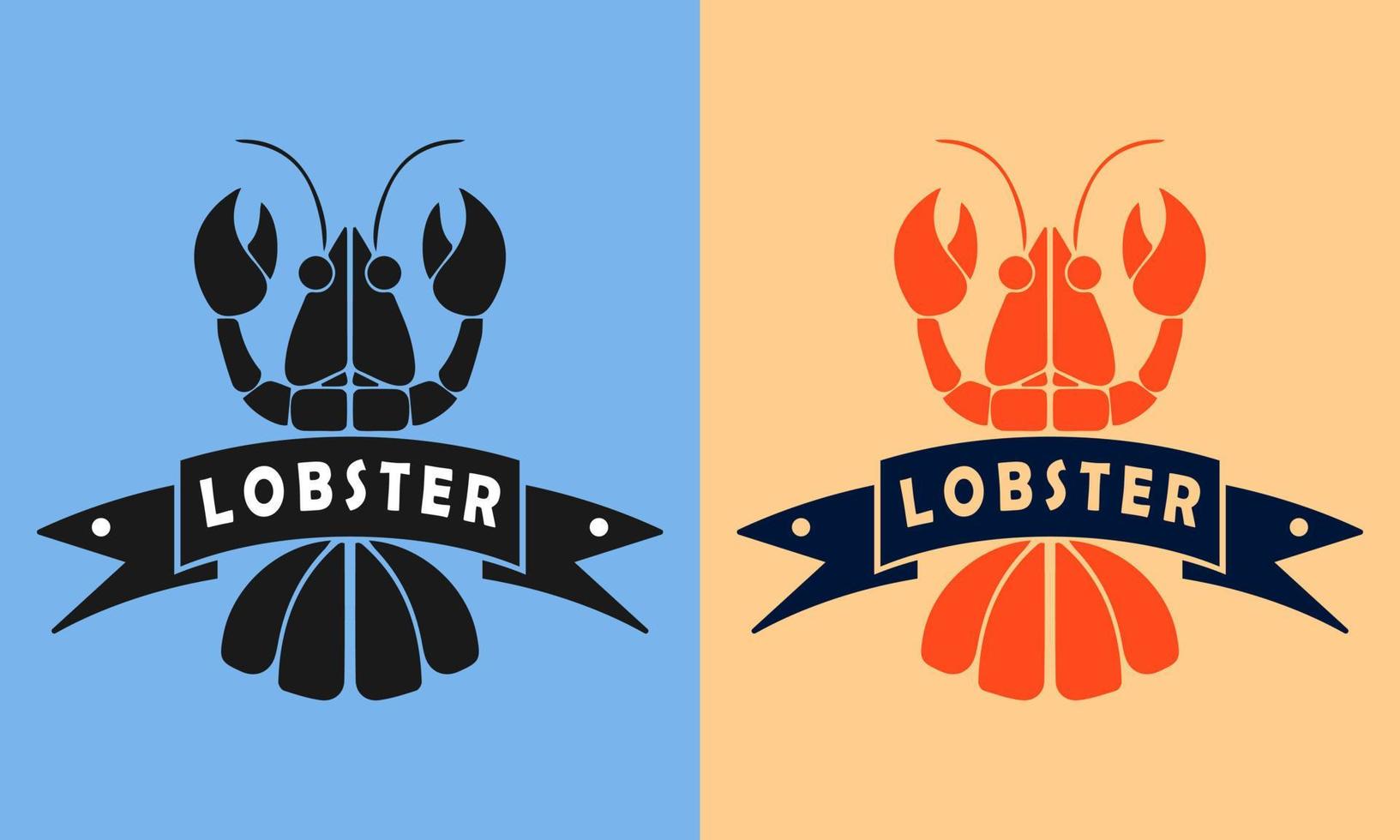 vector lobster logo for food and restaurant