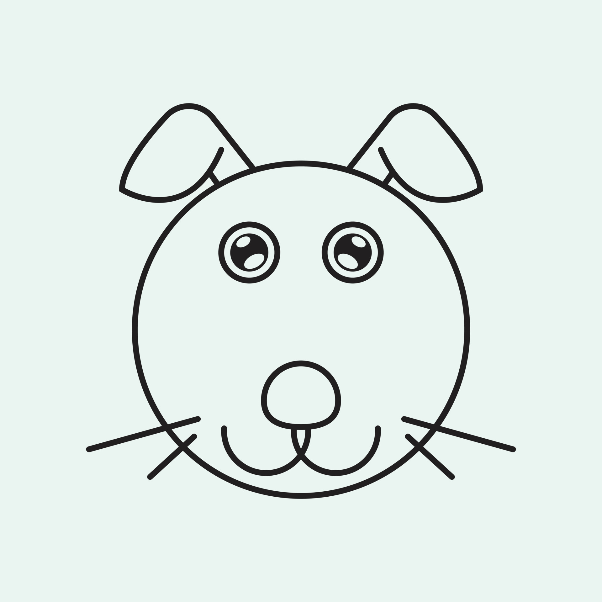 abstract vector line face rabbit logo icon. 17205286 Vector Art at Vecteezy