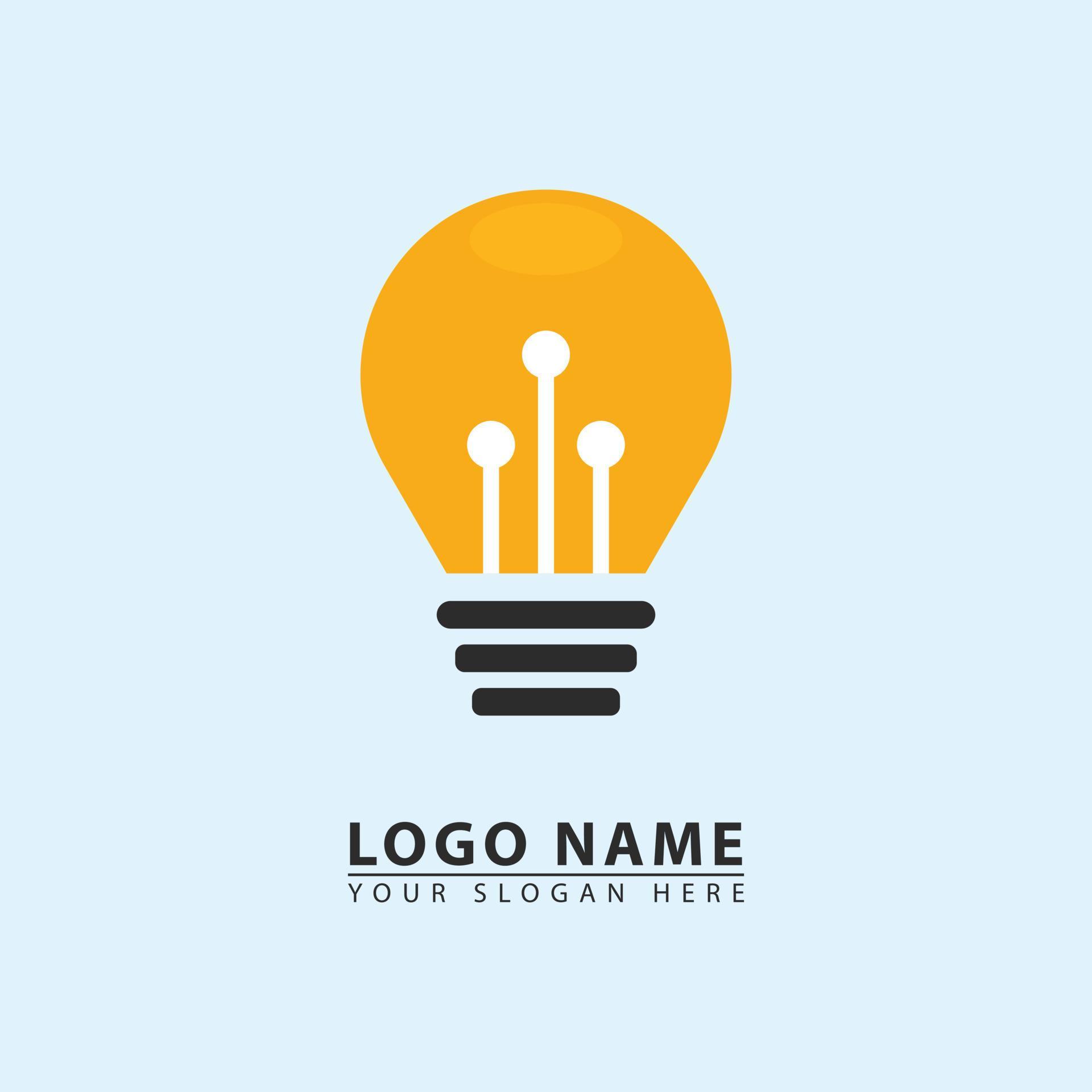 lamp technology logo icon vector. 17205295 Vector Art at Vecteezy