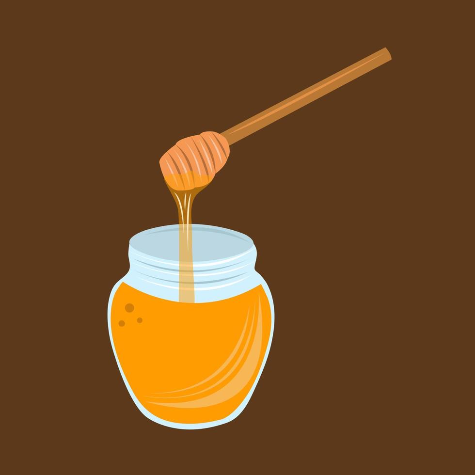 Natural honey cup vector illustration for graphic design and decorative element