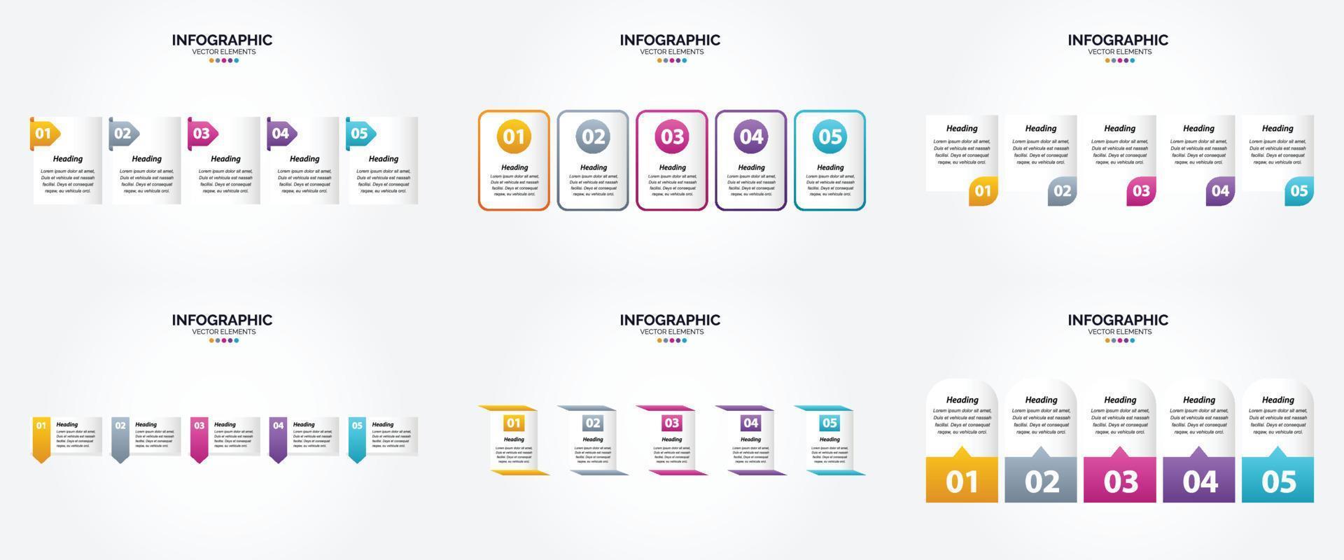 este conjunto de ilustraciones vectoriales es ideal para crear infografías para publicidad. folletos volantes y revistas. vector