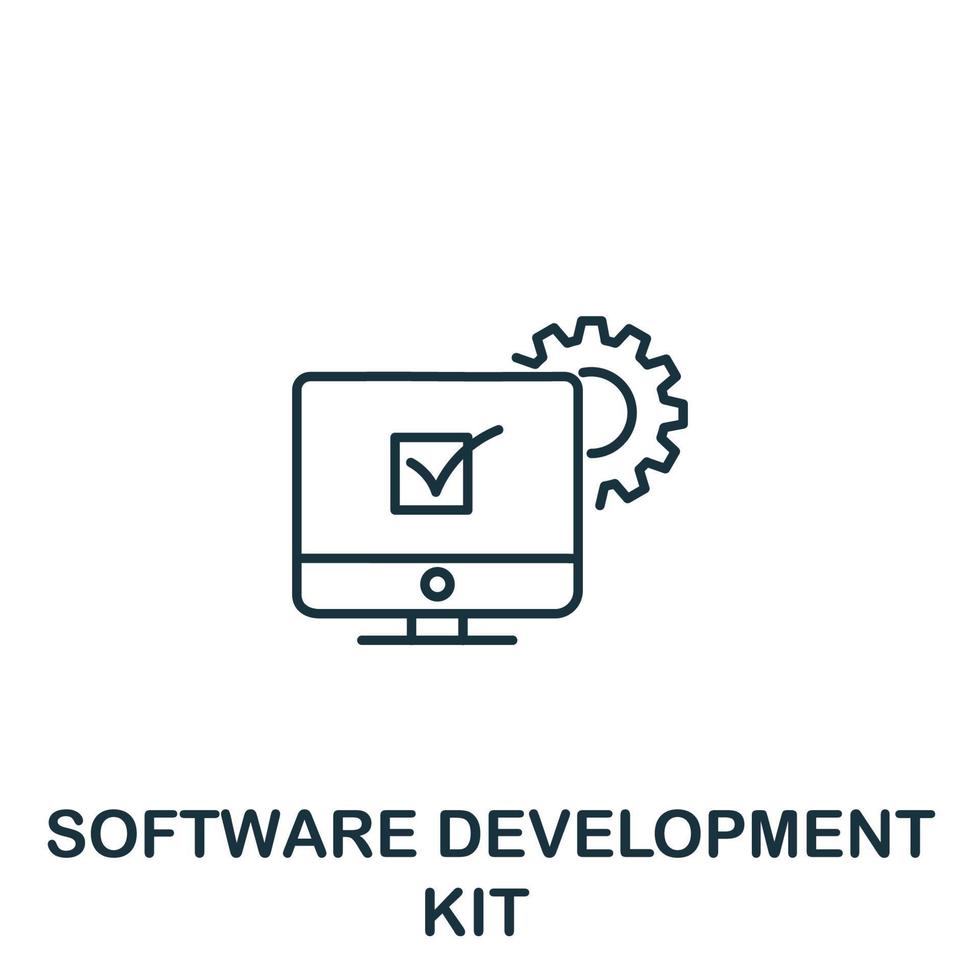 Software Development Kit icon from customer service collection. Simple line element Software Development Kit symbol for templates, web design and infographics vector