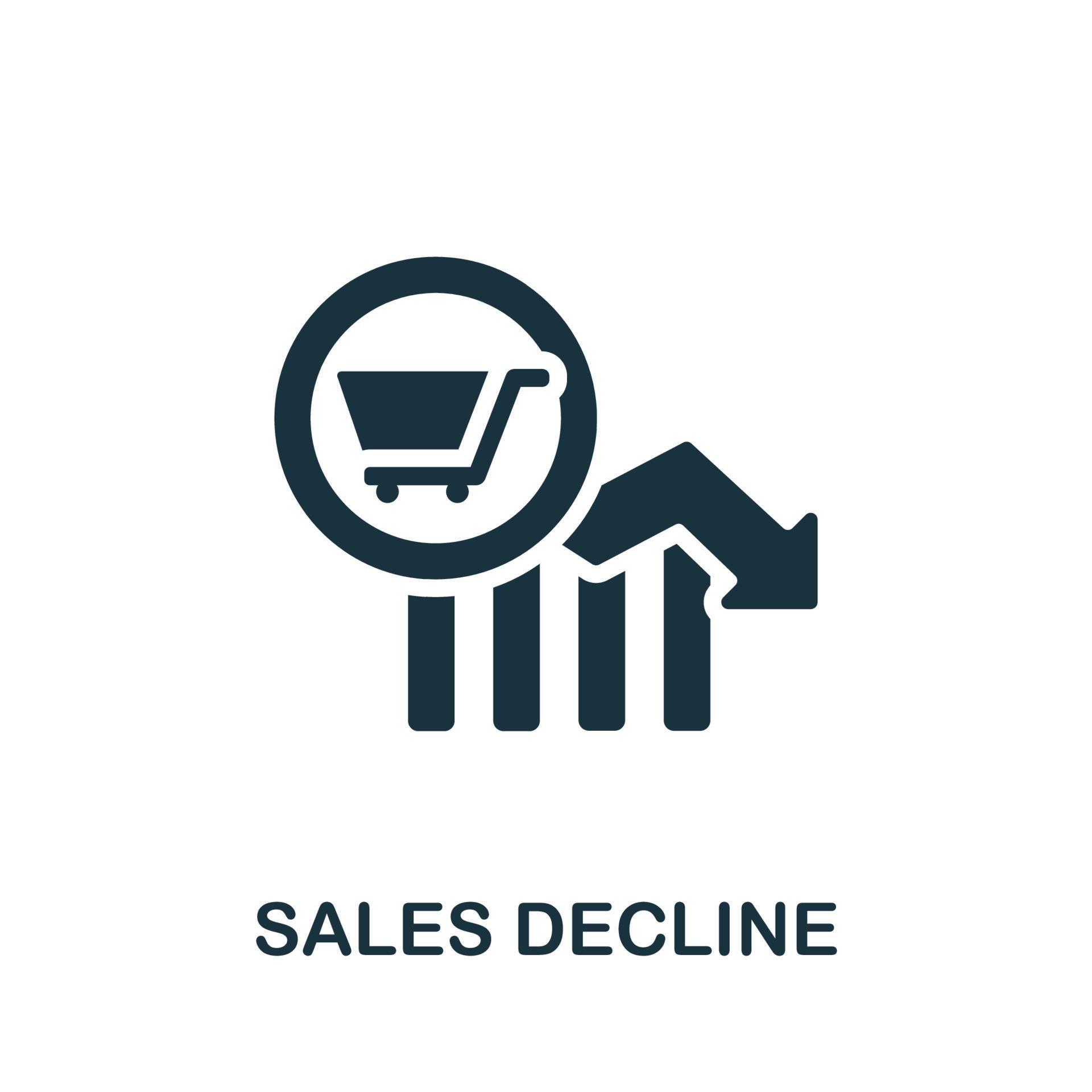 Sales Decline icon. Simple element from Crisis collection. Creative