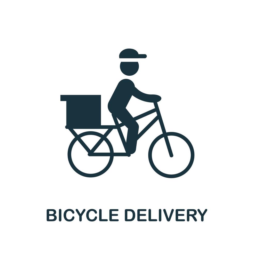 Bicycle Delivery icon. Simple element from delivery collection. Creative Bicycle Delivery icon for web design, templates, infographics and more vector