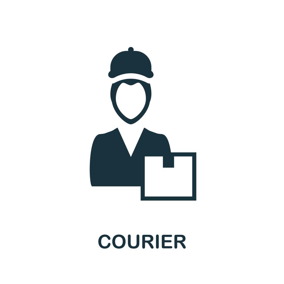 Courier icon. Simple element from delivery collection. Creative Courier icon for web design, templates, infographics and more vector