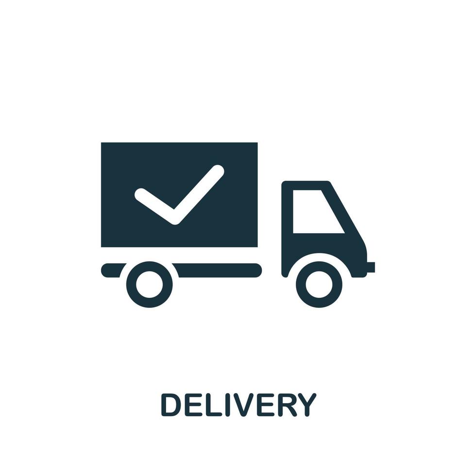 Delivery icon. Monochrome simple Delivery icon for templates, web design and infographics vector