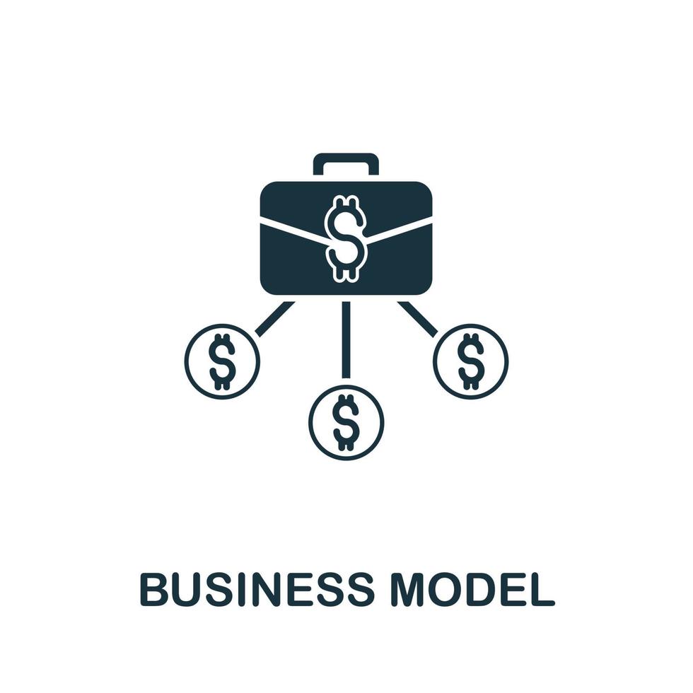 Business Model icon from digitalization collection. Simple line Business Model icon for templates, web design vector