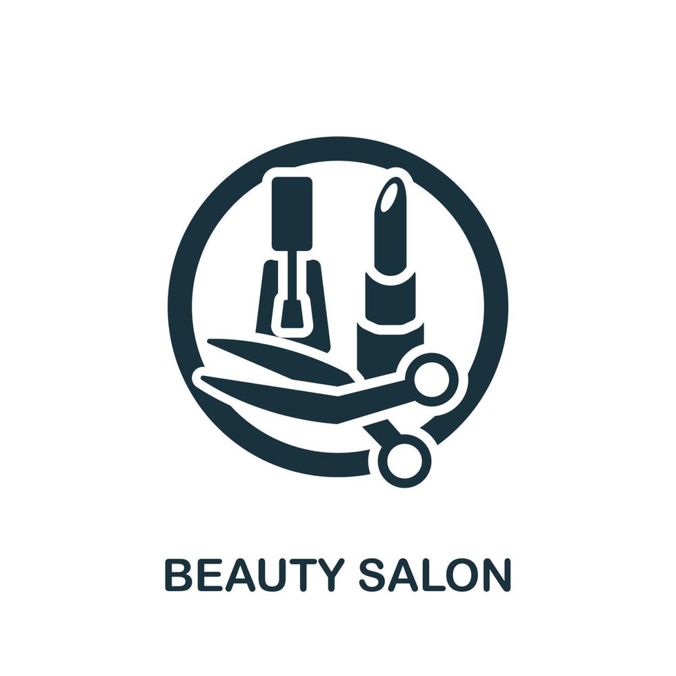 Beauty Salon icon. Monochrome simple Beauty Salon icon for templates, web design and infographics vector