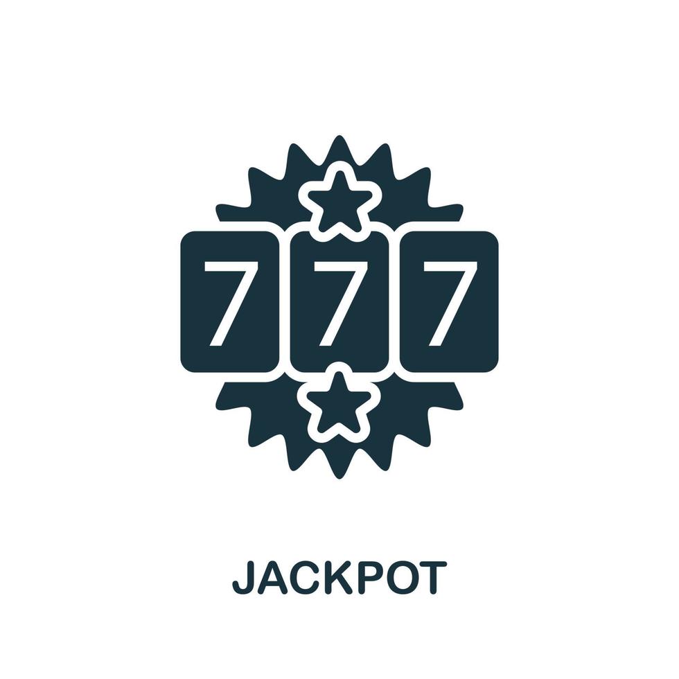 icono del premio mayor. elemento simple de la colección del casino. icono de jackpot creativo para diseño web, plantillas, infografías y más vector