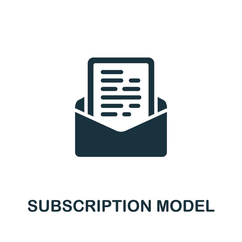 Subscription Model icon. Simple element from content marketing collection. Creative Subscription Model icon for web design, templates, infographics and more vector