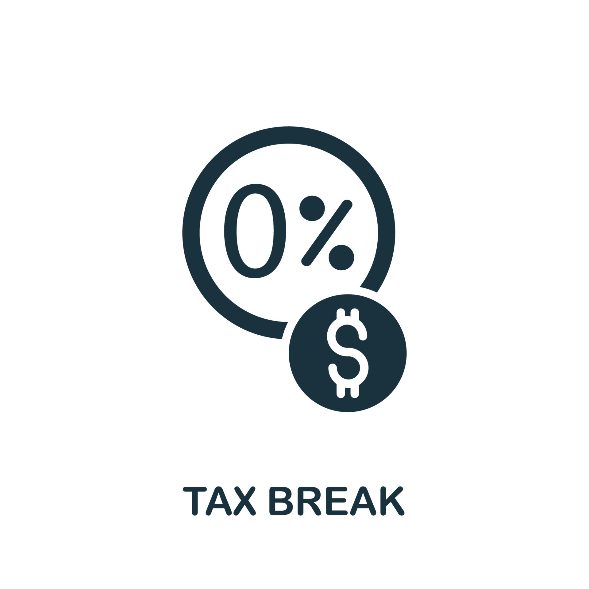 Tax Break icon. Simple element from Crisis collection. Creative Tax