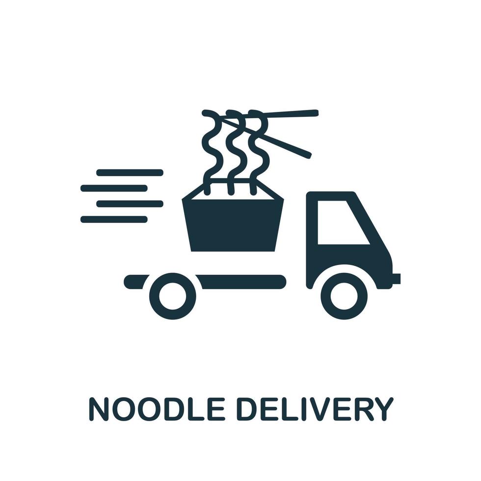 Noodle Delivery icon. Simple element from delivery collection. Creative Noodle Delivery icon for web design, templates, infographics and more vector