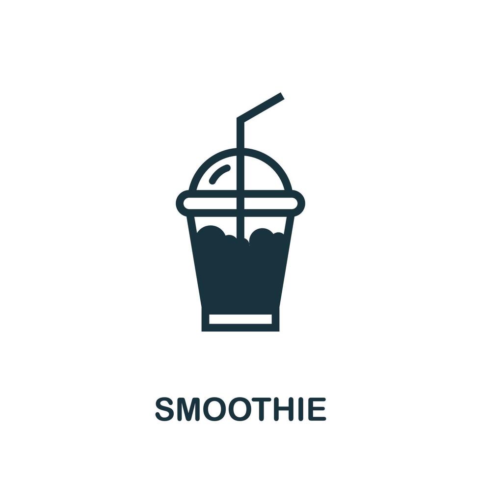 icono de batido. elemento simple de la colección de bebidas. icono de batido creativo para diseño web, plantillas, infografías y más vector