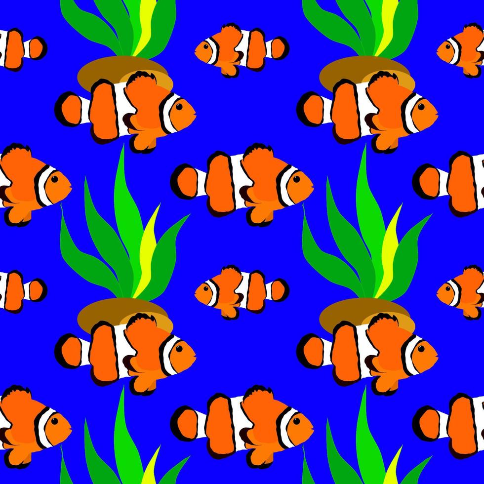 pattern with fishes vector illustration