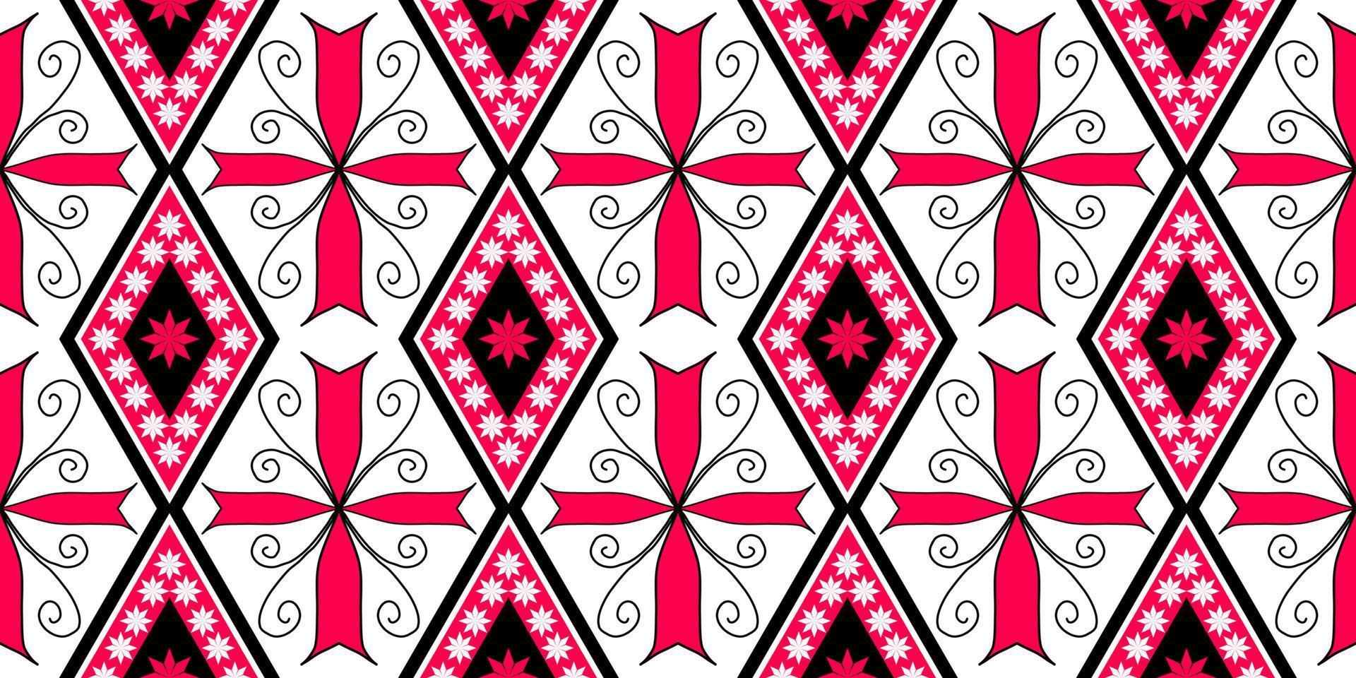 fabric pattern geometric for background rug wallpaper clothing wrap batik fabric embroidery illustration vector beautiful
