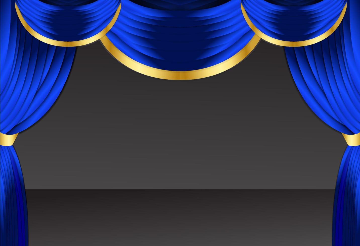 Thai pattern stage backdrop with curtain for decoration vector illustration