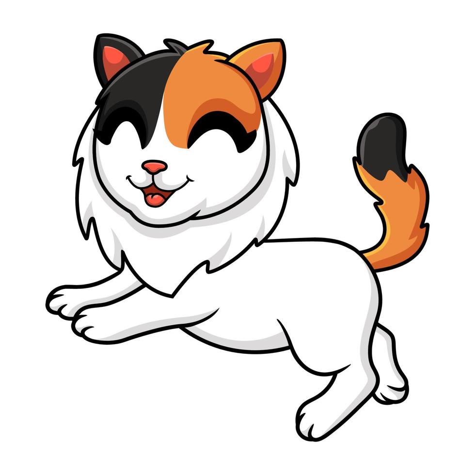 dibujos animados lindo gato furgoneta turca vector