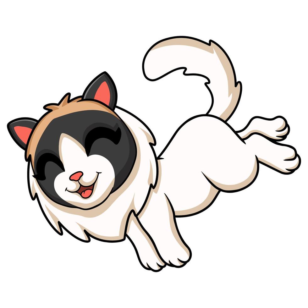 lindo, muñeca de trapo, gato, caricatura vector