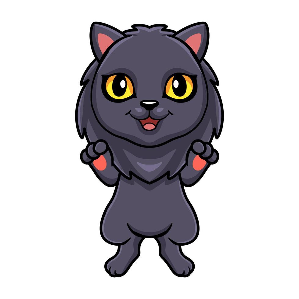 Cute highland fold cat cartoon standing vector