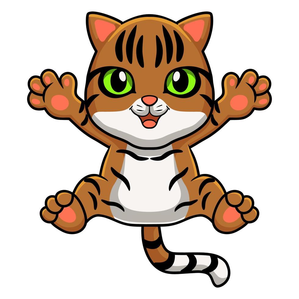 Cute bengal cat cartoon posing 17206189 Vector Art at Vecteezy