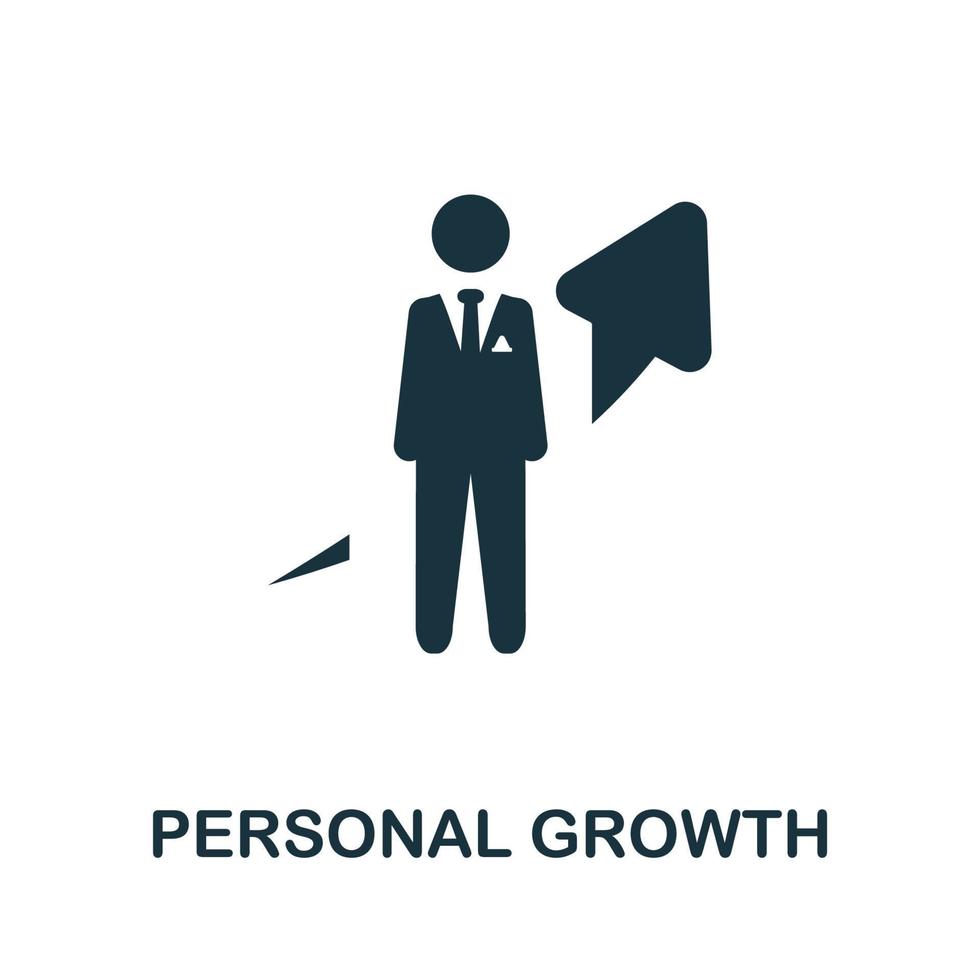 icono de crecimiento personal. elemento simple de la colección de gestión empresarial. icono de crecimiento personal creativo para diseño web, plantillas, infografías y más vector
