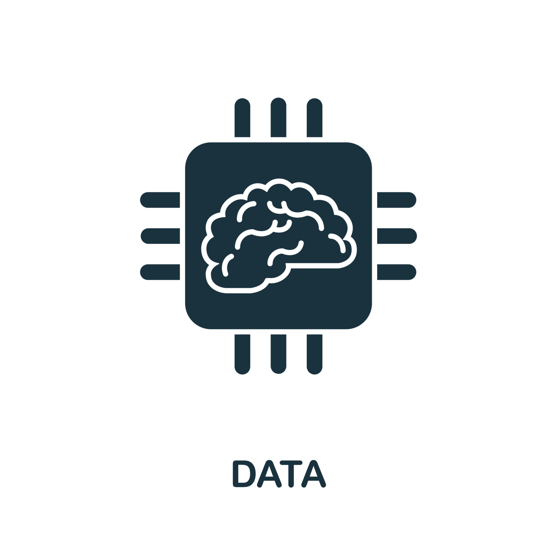 Data icon from digitalization collection. Simple line Data icon for ...