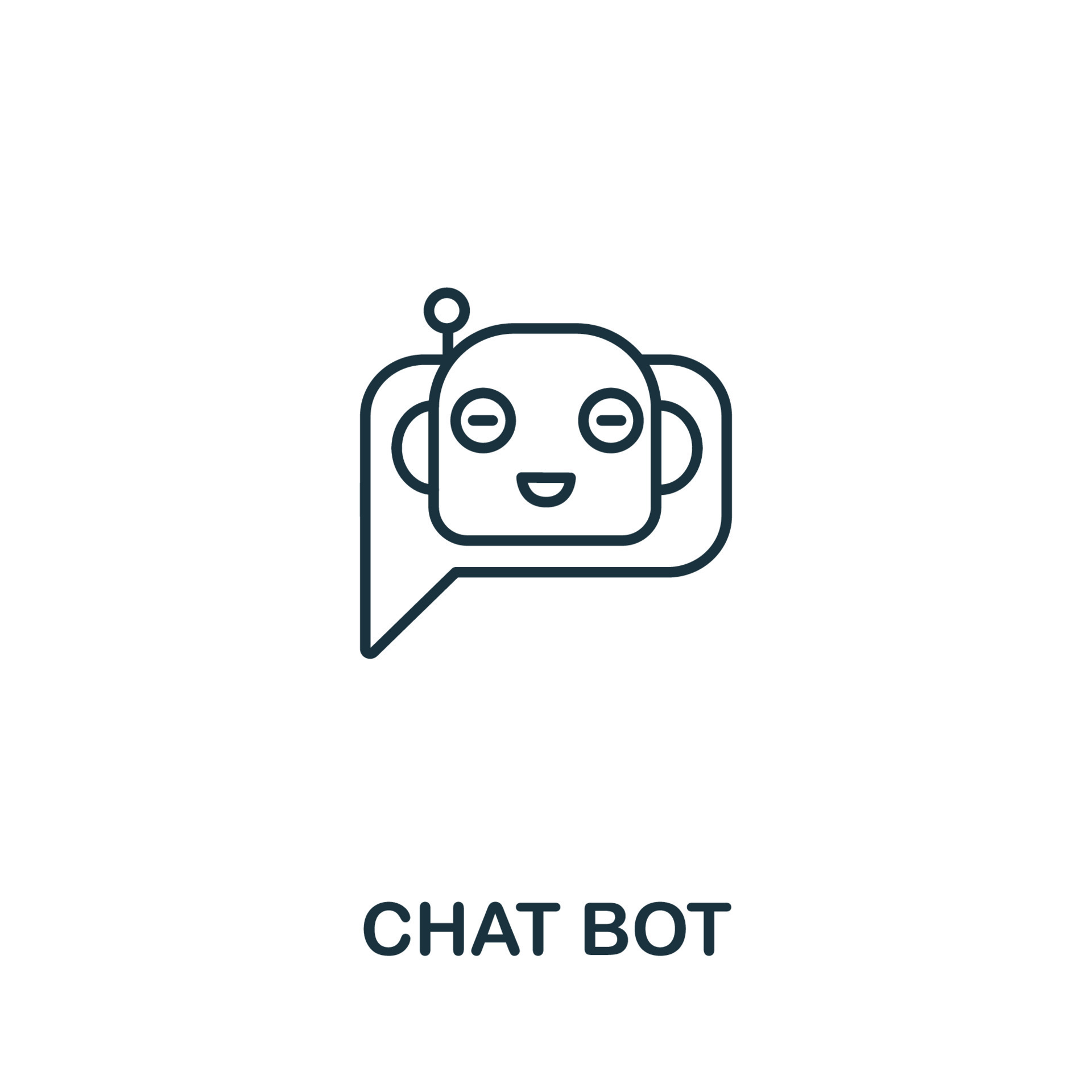 Chat Bot icon from artificial intelligence collection. Simple line Chat ...