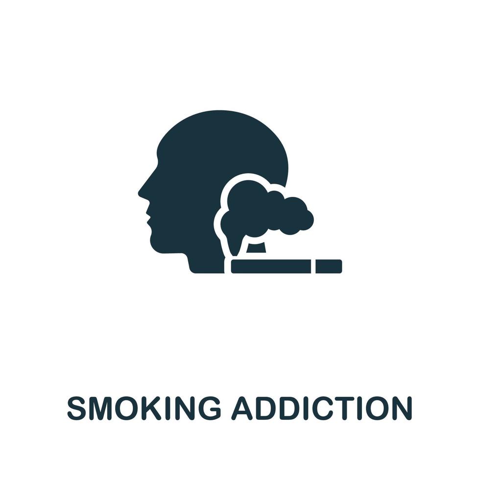 Smoking icon. Simple illustration from addiction collection. Creative Smoking icon for web design, templates, infographics vector