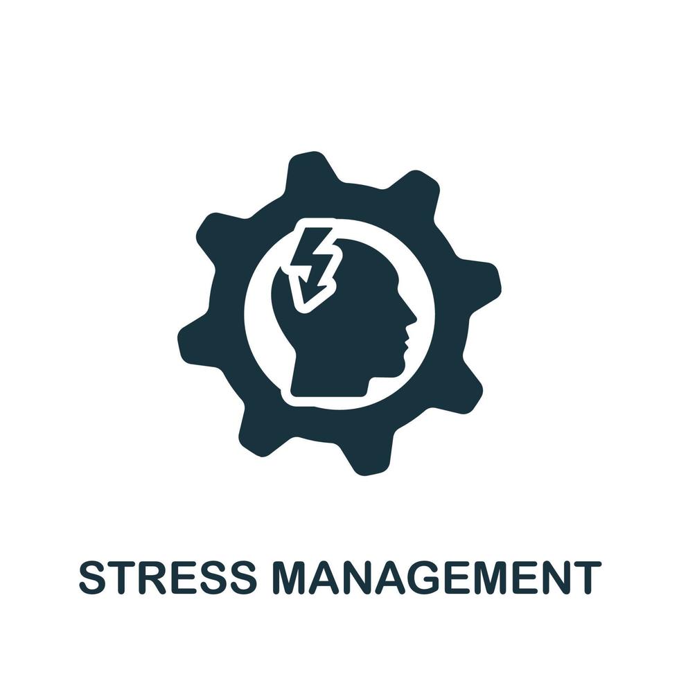 icono de gestión del estrés. elemento simple de la colección de gestión de la empresa. icono creativo de gestión del estrés para diseño web, plantillas, infografías y más vector