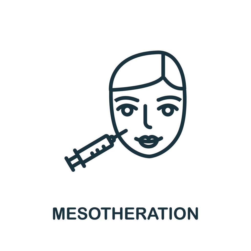 Mesotheration icon. Simple element from cosmetology collection. Creative Mesotheration icon for web design, templates, infographics and more vector