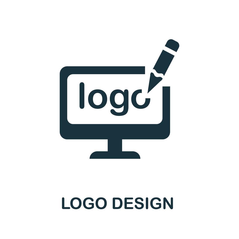 icono de diseño de logotipo. ilustración simple de la colección de paquetes creativos. icono de diseño de logotipo creativo para diseño web, plantillas, infografías y más vector