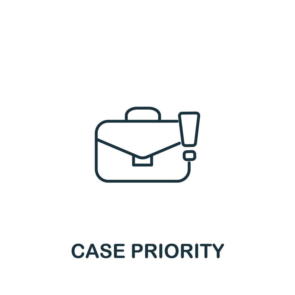 Case Priority icon from customer service collection. Simple line element Case Priority symbol for templates, web design and infographics vector