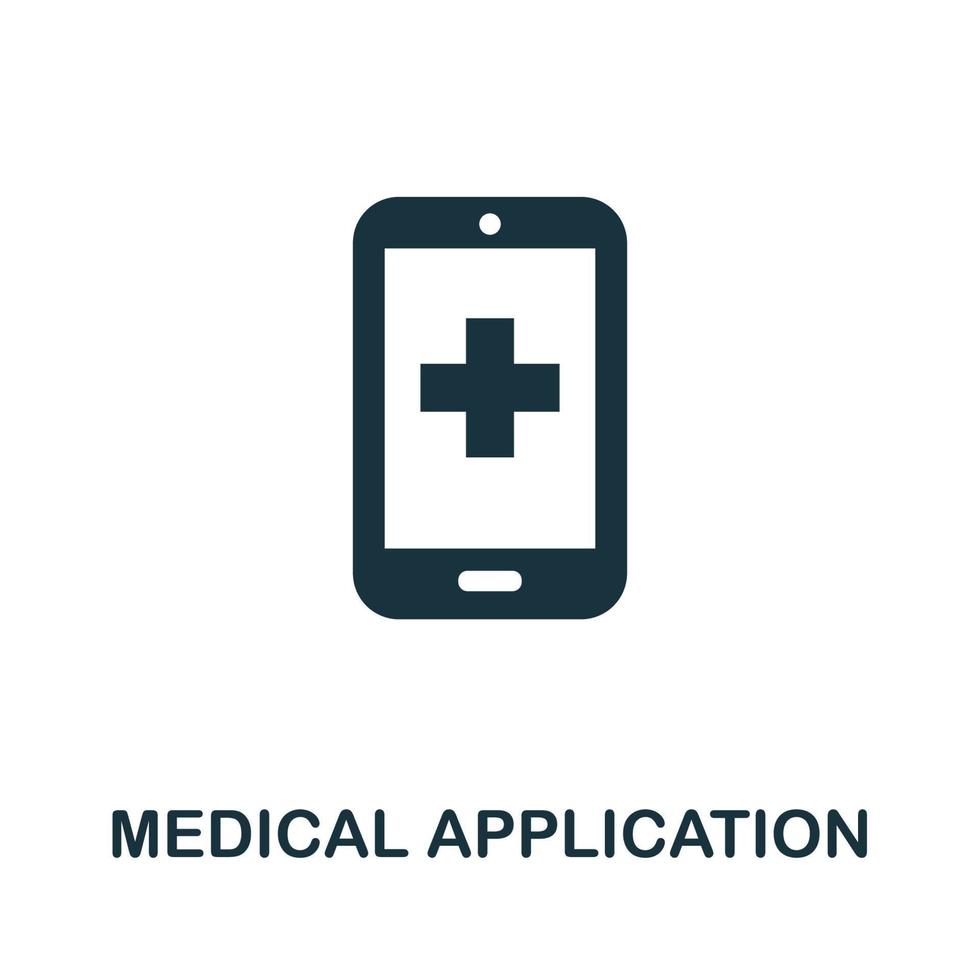 Medical Application icon. Simple element from digital health collection. Creative Medical Application icon for web design, templates, infographics and more vector