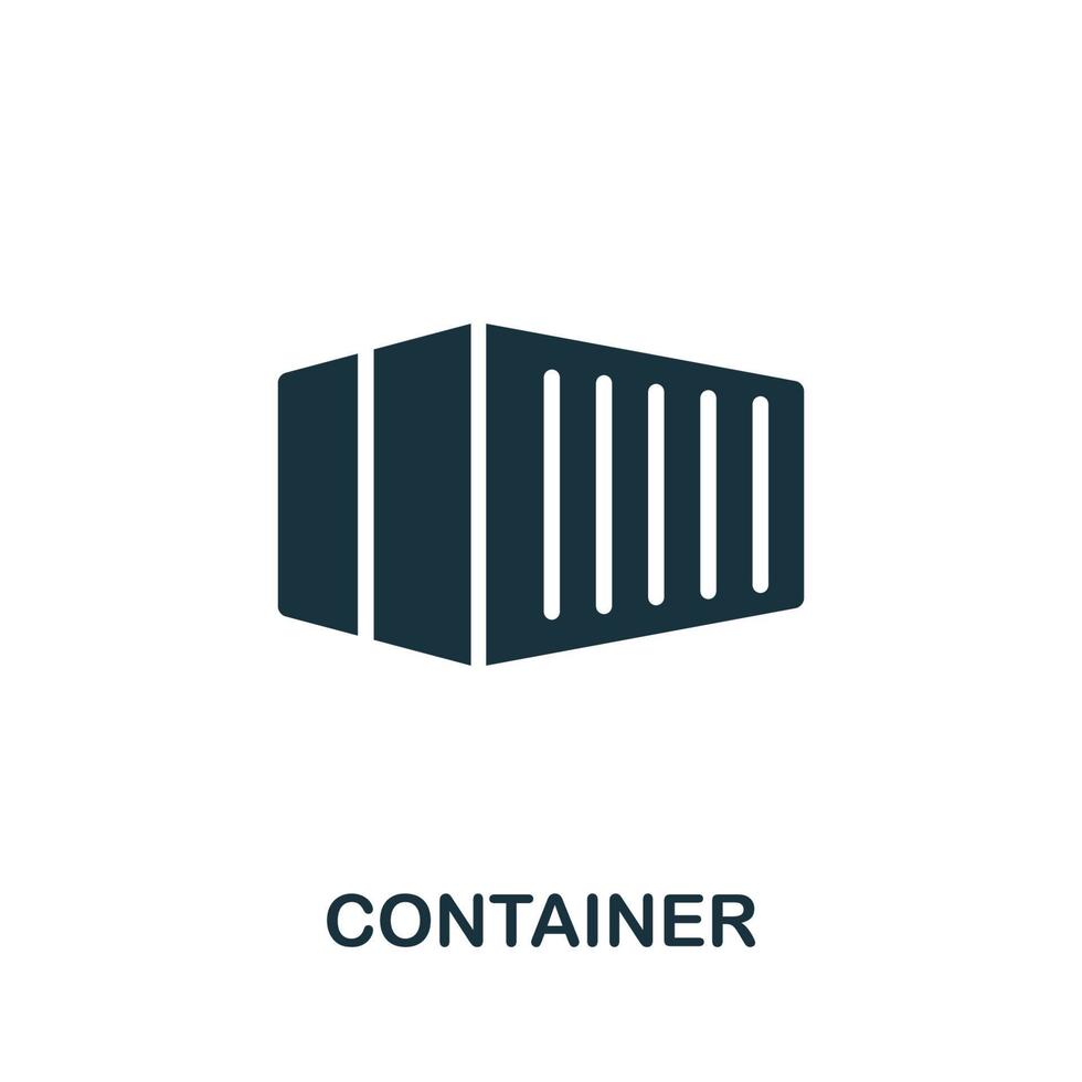 Container icon. Simple illustration. Container icon for web design