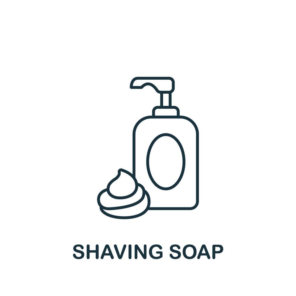 Shaving Soap icon from barber shop collection. Simple line element Shaving Soap symbol for templates, web design and infographics vector