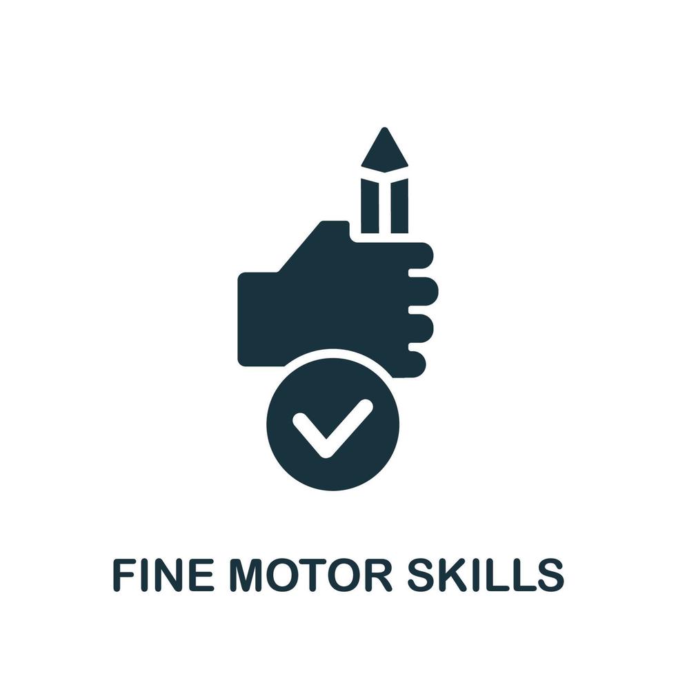 Fine Motor Skills icon. Simple element from child development collection. Creative Fine Motor Skills icon for web design, templates, infographics and more vector