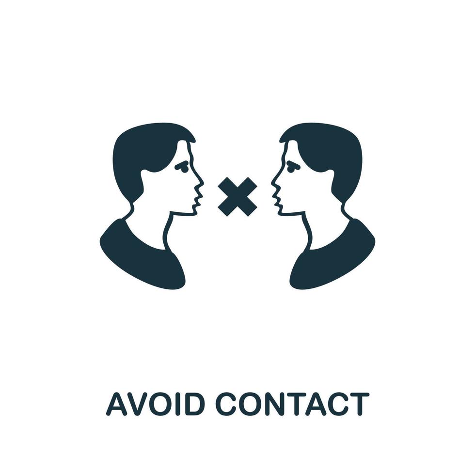Avoid Contact icon. Simple illustration from coronavirus collection. Creative Avoid Contact icon for web design, templates, infographics and more vector