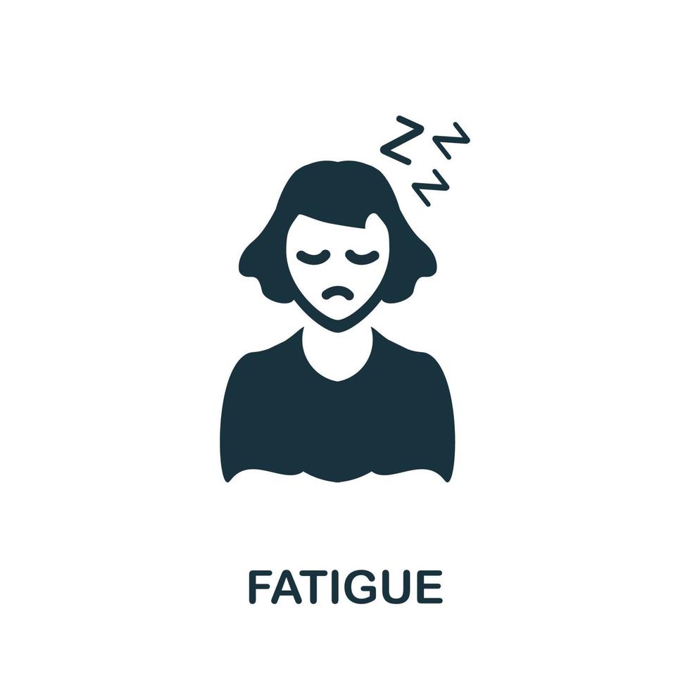 Fatigue icon. Simple illustration from coronavirus collection. Creative Fatigue icon for web design, templates, infographics and more vector