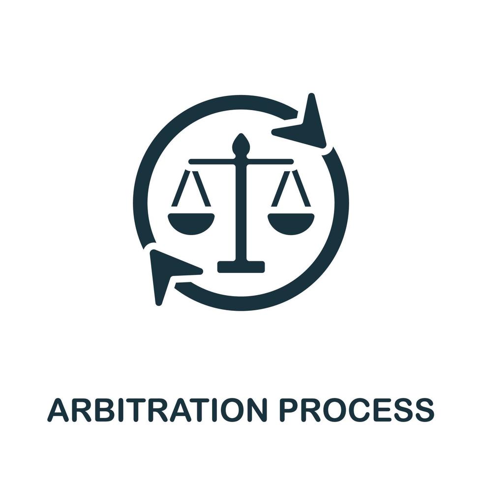 Arbitration Process icon. Simple illustration from digital law collection. Creative Arbitration Process icon for web design, templates, infographics and more vector