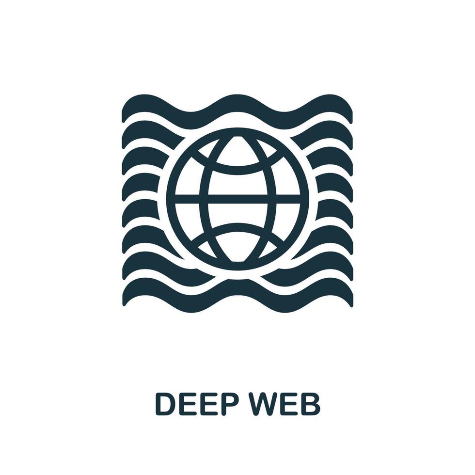 Deep Web icon from banned internet collection. Simple line Deep Web icon for templates, web design and infographics vector