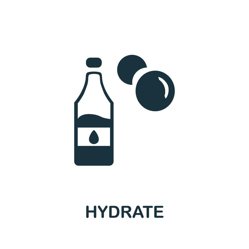 Hydrate icon. Simple illustration from biohacking collection. Creative Hydrate icon for web design, templates, infographics vector