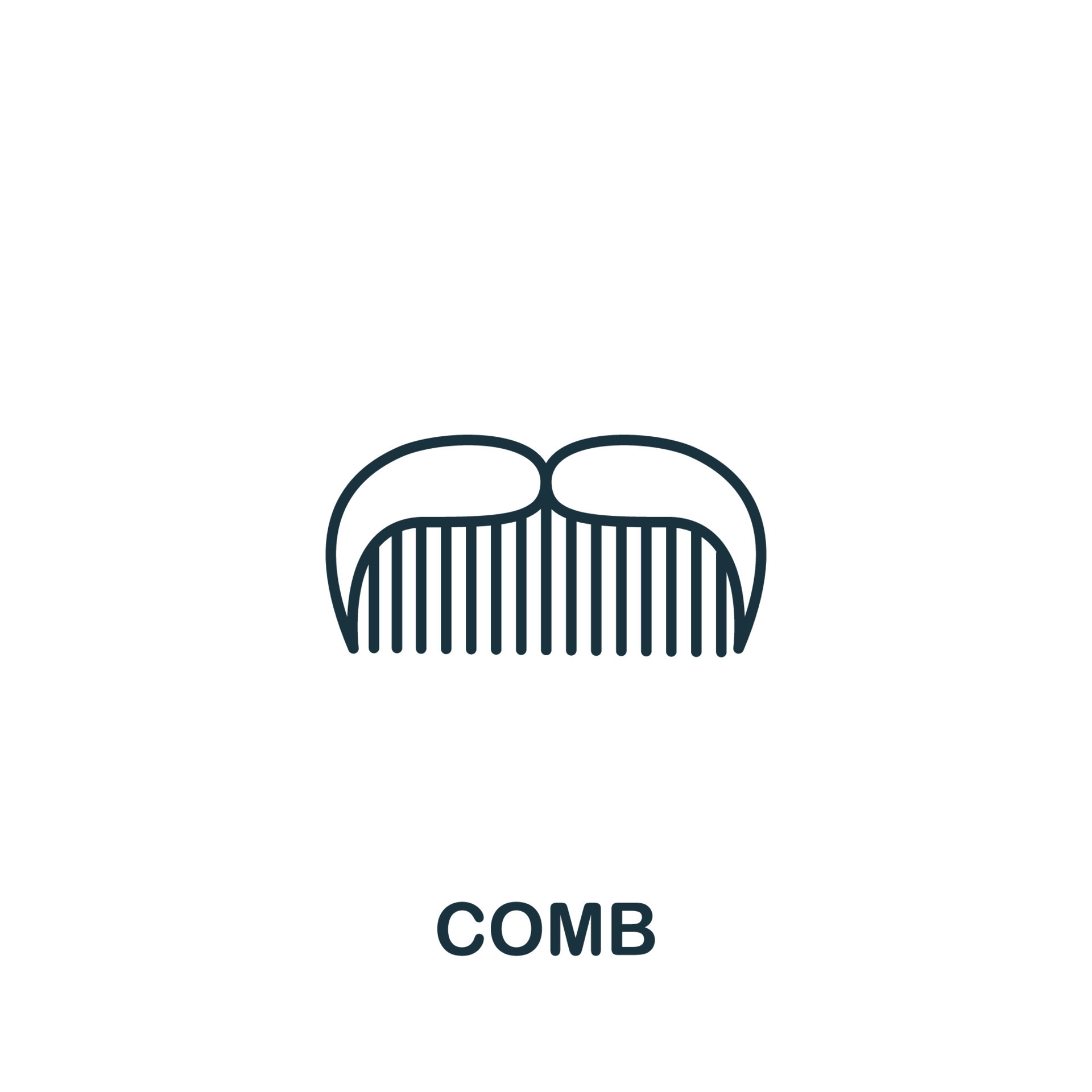 Comb icon from barber shop collection. Simple line element Comb symbol