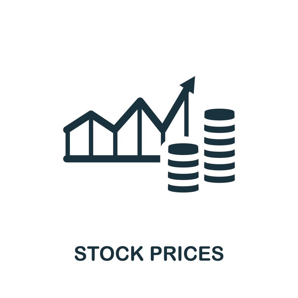 Stock Prices icon. Simple element from business management collection. Creative Stock Prices icon for web design, templates, infographics and more vector
