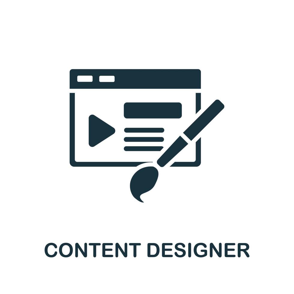 Content Designer icon. Simple element from content marketing collection. Creative Content Designer icon for web design, templates, infographics and more vector