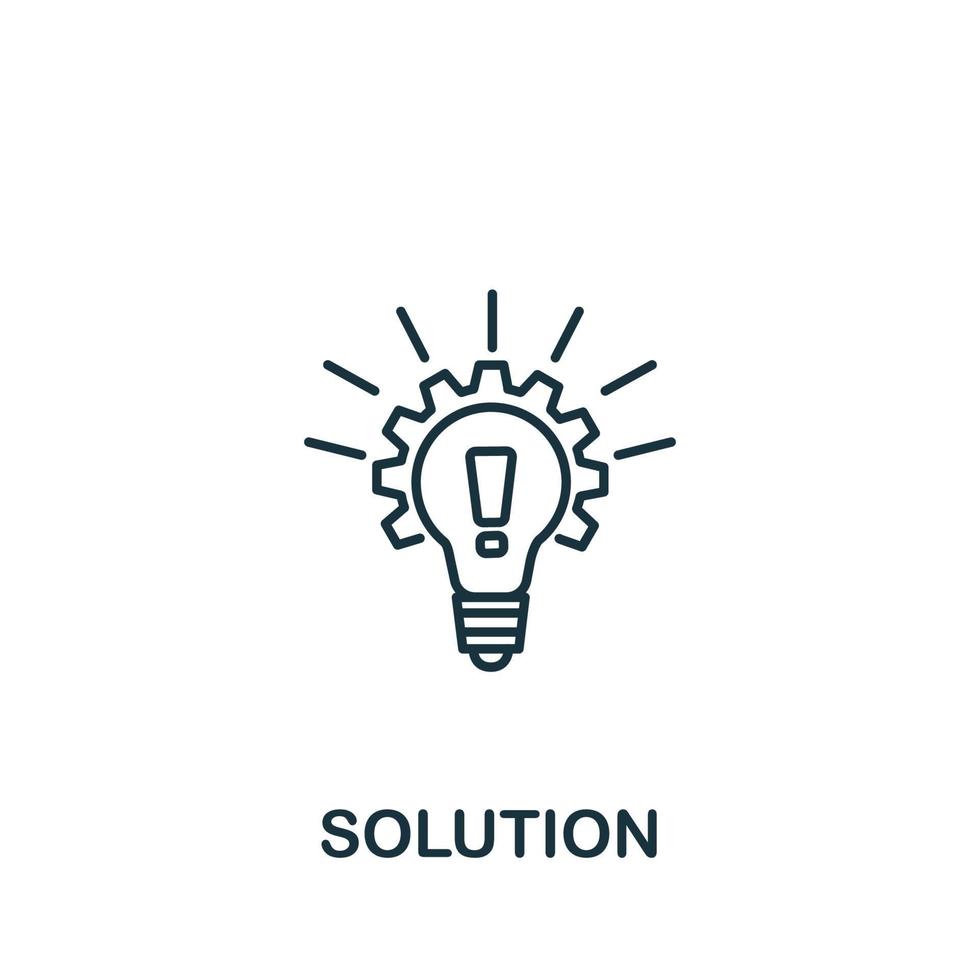 Solution icon from customer service collection. Simple line element Solution symbol for templates, web design and infographics vector